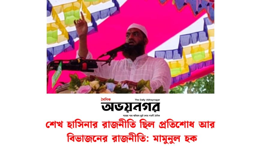 শেখ হাসিনার রাজনীতি ছিল প্রতিশোধ আর বিভাজনের রাজনীতি: মামুনুল হক