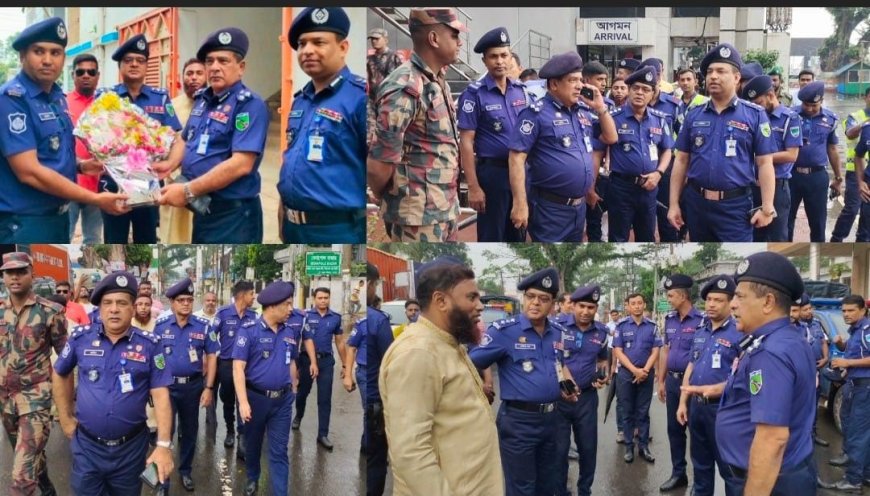 বেনাপোল স্থলবন্দর পরিদর্শন করলেন হাইওয়ে পুলিশের ডিআইজি হাবিব।