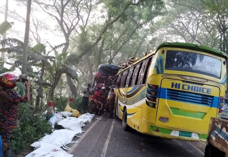 ফরিদপুরে দুই বাসের মুখোমুখি সংঘর্ষ, নিহত ৫, আহত ২০